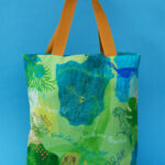 Tote Bag front view with design of el Yunque Puerto Rico