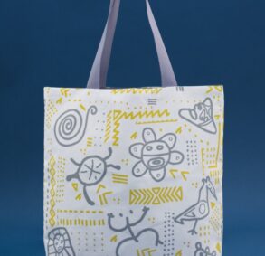 Tote Bag front view with Tainos of Puerto Rico design